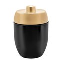 Ver imagem 6 de Kit Conjunto Acessórios de Pia Banheiro Lavabo Preto Tampa Dourado 3 Peças Forma Dispenser