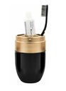 Ver imagem 7 de Kit Conjunto Acessórios de Pia Banheiro Lavabo Preto Tampa Dourado 3 Peças Forma Dispenser