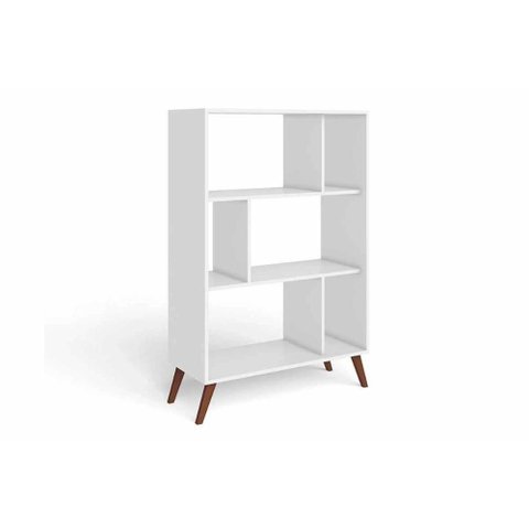 Estante para Sala Rt3015 C/ 6 Nichos Branco - Movelbento