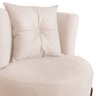 Poltrona Decorativa Luna Suede Marfim - 5