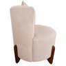 Poltrona Decorativa Luna Suede Marfim - 3