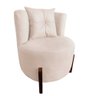 Poltrona Decorativa Luna Suede Marfim - 2