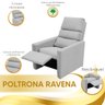 Poltrona do Papai Reclinável Ravena Material Sintético Branco - Star Confort - 6