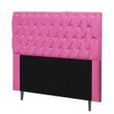 Ver imagem 2 de Cabeceira Estofada Paris 100CM Solteiro Strass Courino Pink - D A DECOR
