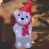 Urso Natal Polar Enfeite Iluminado Led Decoraçao Natalino Decoraçao Mesa Estante Loja Casa Escritori - 7