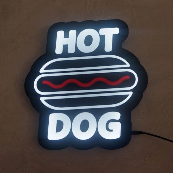 Letreiro Luminoso Hot Dog Ketchup - 3