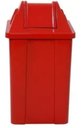 Ver imagem 1 de Cesto Quadrado Com Tampa Vai-vem 100 Litros:Vermelho