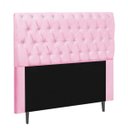 Ver imagem 3 de Cabeceira Estofada Paris 100CM Solteiro Strass Suede Rosa - D A DECOR