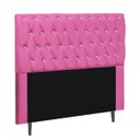 Ver imagem 3 de Cabeceira Estofada Paris 140CM Casal Strass Courino Pink - D A DECOR