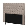 Cabeceira Estofada Paris 160CM Queen Strass Courino Bege - D A DECOR - 5