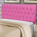 Ver imagem 4 de Cabeceira Estofada Paris 160CM Queen Strass Courino Pink - D A DECOR