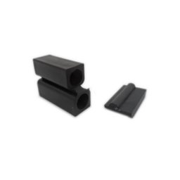 Fixador lateral para box de vidro temperado blindex - Preto - 1