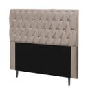 Ver imagem 5 de Cabeceira Estofada Paris 195CM King Strass Courino Bege - D A DECOR