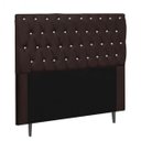 Ver imagem 3 de Cabeceira Estofada Paris 195CM King Strass Courino Marrom - D A DECOR