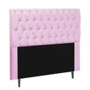 Ver imagem 3 de Cabeceira Estofada Paris 90CM Solteiro Strass Courino Rosa - D A DECOR