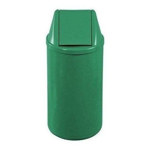 Cesto Com Tampa Vai-vem 50 Cm De Altura (capacidade: 22 L).:Cinza