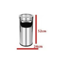 Cinzeiro Lixeira Para Condomínio E Empresa - Aço Inox - 2 Un - 2