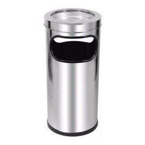 Cinzeiro Lixeira Para Condomínio E Empresa - Aço Inox - 2 Un