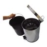Lixeira 12 Litros Com Pedal Aço Inox Cesto Interno Removível - 4