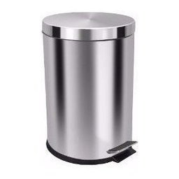 Lixeira 12 Litros Com Pedal Aço Inox Cesto Interno Removível - 1