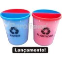 Ver imagem 2 de Lixeira Mix 25 Litros Coleta Seletiva Com 2 Divisões Mix2