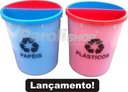 Ver imagem 2 de Lixeira Mix 25 Litros Coleta Seletiva Com 2 Divisões Mix2