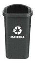Ver imagem 1 de Lixeira Individual Para Coleta Seletiva Papeleira - 50 Lts:Preto