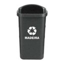 Ver imagem 1 de Lixeira Individual Para Coleta Seletiva Papeleira - 50 Lts:Preto