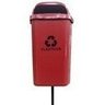 Cesto Individual Para Coleta Seletiva De 50 Litros Com Poste - 3