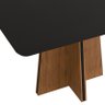 Mesa de Jantar Vanda Retangular Tampo Chanfrado Curvo com Vidro Freijó/Preto Brilho - PR Móveis - 3