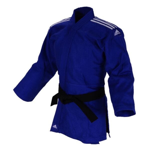Kimono Judô Adidas Club J350 Trançado Azul com Listas Brancas - 180 - 2