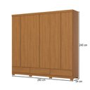 Ver imagem 4 de Guarda-roupa Casal Imperial 6 Portas 9 Gavetas 100% Mdf Cinamomo - Henn