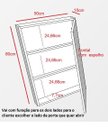Ver imagem 2 de Espelheira 1 Porta para Banheiro Armário Oculto Aéreo com Espelho
