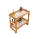 Ver imagem 3 de Carrinho Bar Orfeu Aparador com Pés Rodízios - Pérola