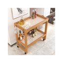 Ver imagem 2 de Carrinho Bar Orfeu Aparador com Pés Rodízios - Pérola