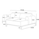 Ver imagem 5 de Sofá 4 Lugares com Chaise Direito Para Sala de Estar Molino 255cm D02 Linho Bege C-107 - Lyam