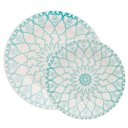 Ver imagem 1 de Kit Pratos Rasos e Fundos Donna Mandala 16 Peças Oxford Cerâmica