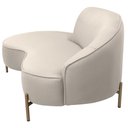 Ver imagem 7 de Sofá Curvo 2 Lugares 150cm Braço Esquerdo Thommy Pés Ouro F. Linho Off White - Nexta Casa