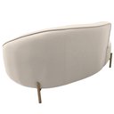 Ver mais imagens de Sofá Curvo 2 Lugares 150cm Braço Esquerdo Thommy Pés Ouro F. Linho Off White - Nexta Casa