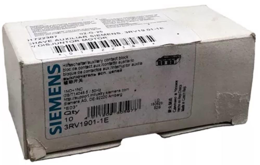 Bloco de Contato Auxiliar Siemens 3rv1901-1e 1na+1nf - 3