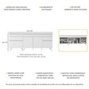 Ver imagem 4 de Kit com 2 Balcões de Cozinha 150cm e 70cm Veneza Multimóveis V2073 Branco
