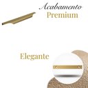 Ver imagem 2 de Kit 5 Puxador de Móveis Wave Cava 30cm em Alumínio - Ouro