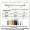 Ver imagem 7 de Kit 5 Puxador de Móveis Wave Cava 30cm em Alumínio - Ouro