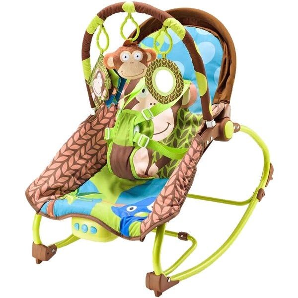 Cadeira de Balanço para Bebês com Música e Vibratória De 0 a 20kg - Multikids Baby - Macaco - 3