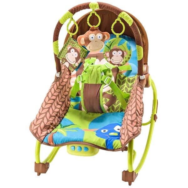 Cadeira de Balanço para Bebês com Música e Vibratória De 0 a 20kg - Multikids Baby - Macaco - 2