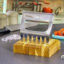 Ver imagem 1 de Garfo Destrinchador Garra de Urso 1,5mm Inox Base Madeira Teca
