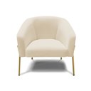 Ver imagem 3 de Poltrona Pé de Ferro Dourado Kit 2 Stella Linho D03 - D'rossi A19 Bege