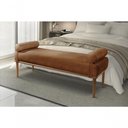 Ver imagem 4 de Recamier Banco Berlim Luxo Madeira Maciça Castellar Móbile Corino Caramelo Corino Caramelo