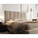 Ver imagem 1 de Cabeceira Painel para Cama de Casal Estofada Suede Bege - Sleep - Mania de Móveis