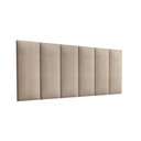 Ver imagem 2 de Cabeceira Painel para Cama de Casal Estofada Suede Bege - Sleep - Mania de Móveis